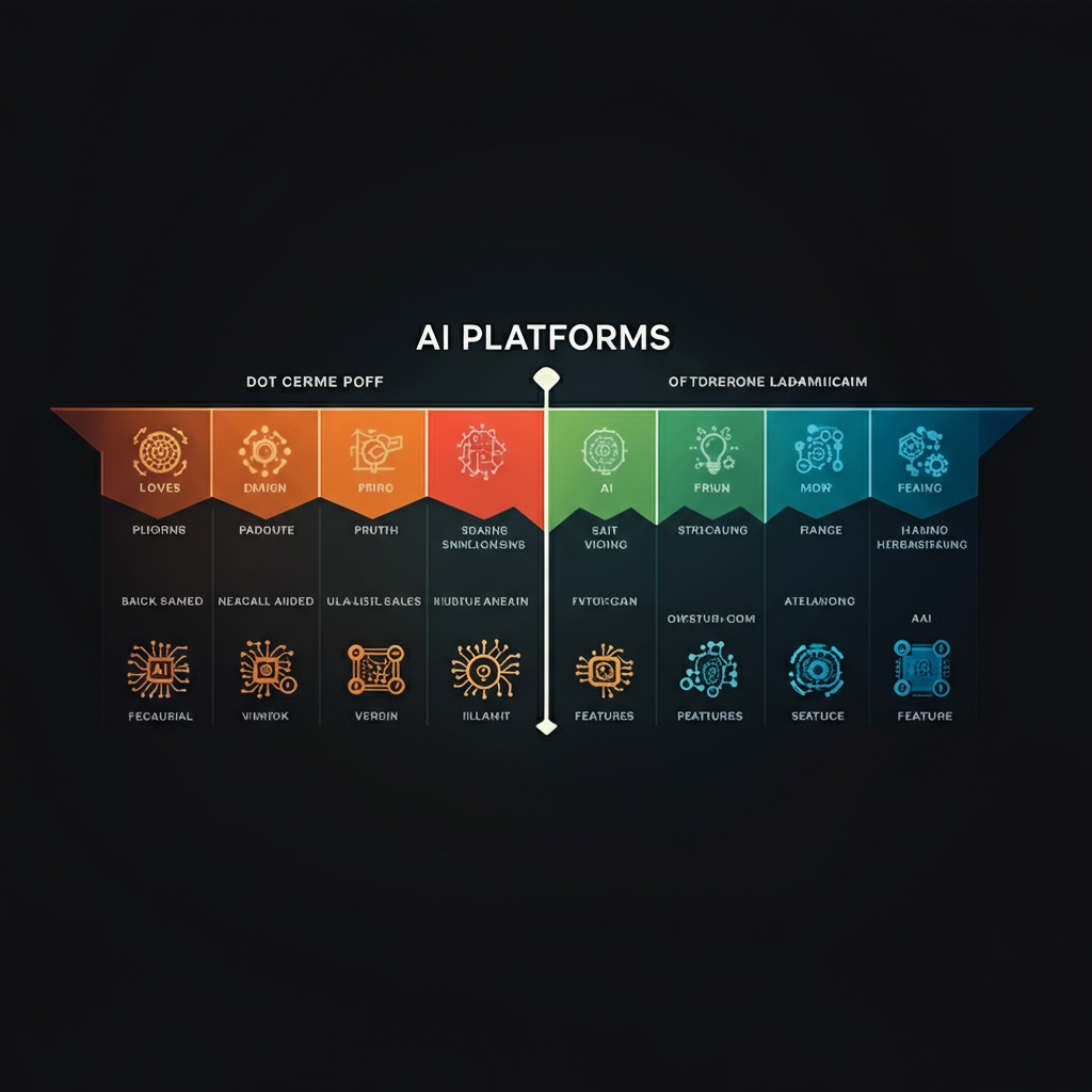 "Comparison chart of Character AI alternatives with key features highlighted."